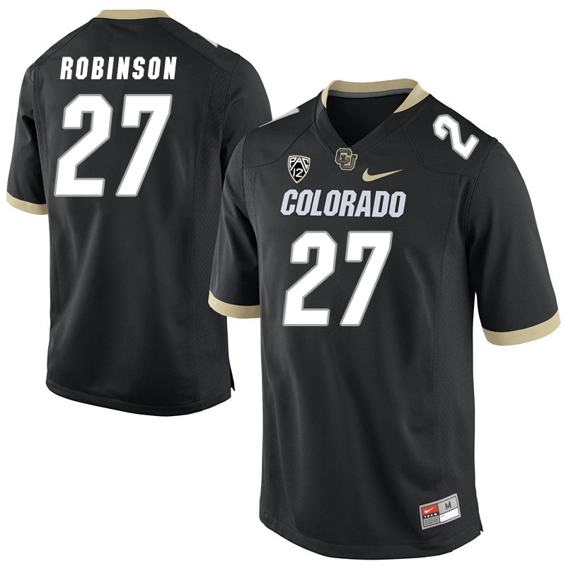 Men #27 Nahmier Robinson Colorado Buffaloes College Football Jerseys Stitched Sale-Black